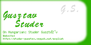 gusztav studer business card